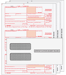 BUNDLE - Laser 1099-NEC (non-employee compensation) 3 part set w/envelopes