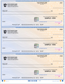 High Security Laser 3 To A Page Business Checks With Lines